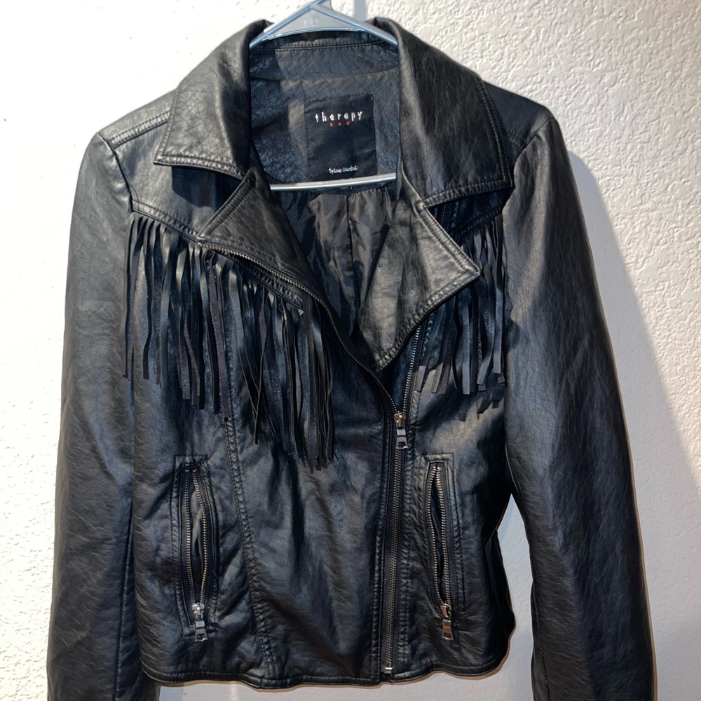 COPY - Black, fringe, jacket
